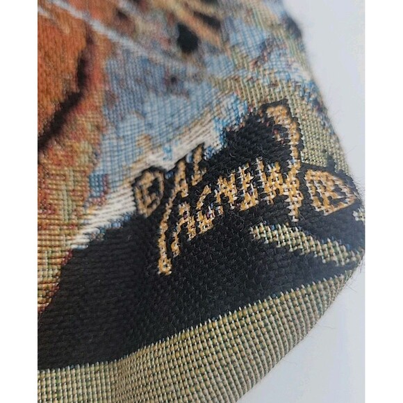 Bengal Tiger Scene Weaver Tote Bag Designer By AL Agnew Exc Cond Made In The USA - Picture 3 of 10